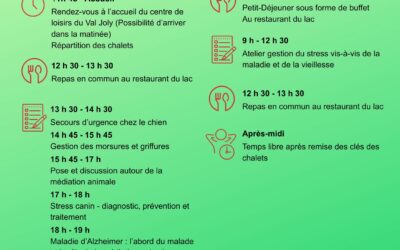 Le séminaire approche ! Les 20 et 21 septembre au Val Joly, nous aurons la chance de vivre ensemble un séminaire unique autour de la médiation animale.Les inscriptions sont désormais closes, et nous remercions chaleureusement tous les participants.De beaux moments en perspective avec des intervenants passionnés et de qualité!